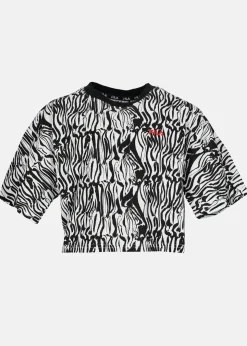 BRUGY AOP wide cropped tee