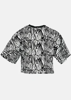 BRUGY AOP wide cropped tee