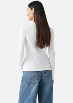 ESSENTIAL HM LS TEE WHITE +