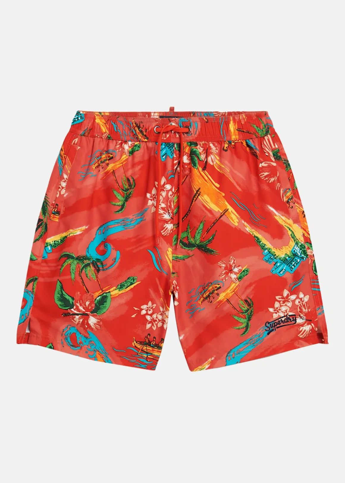 HAWAIIAN PRINT 17" SWIM SHORT