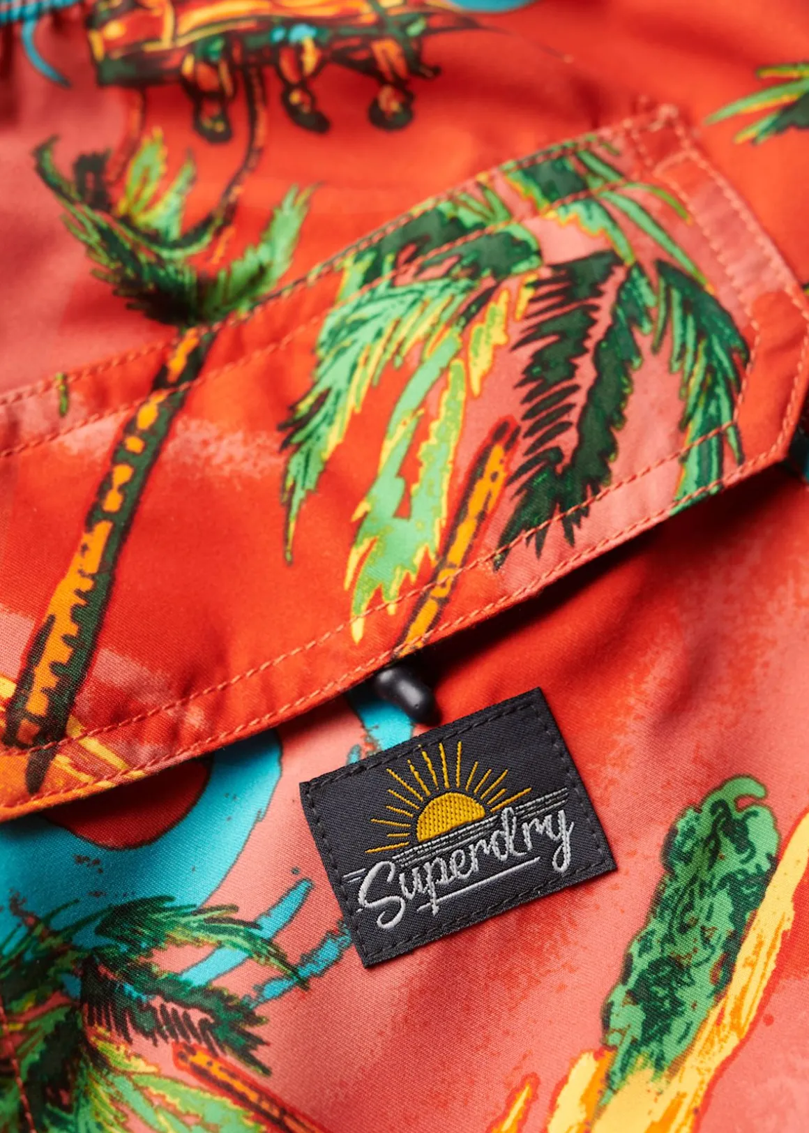 HAWAIIAN PRINT 17" SWIM SHORT