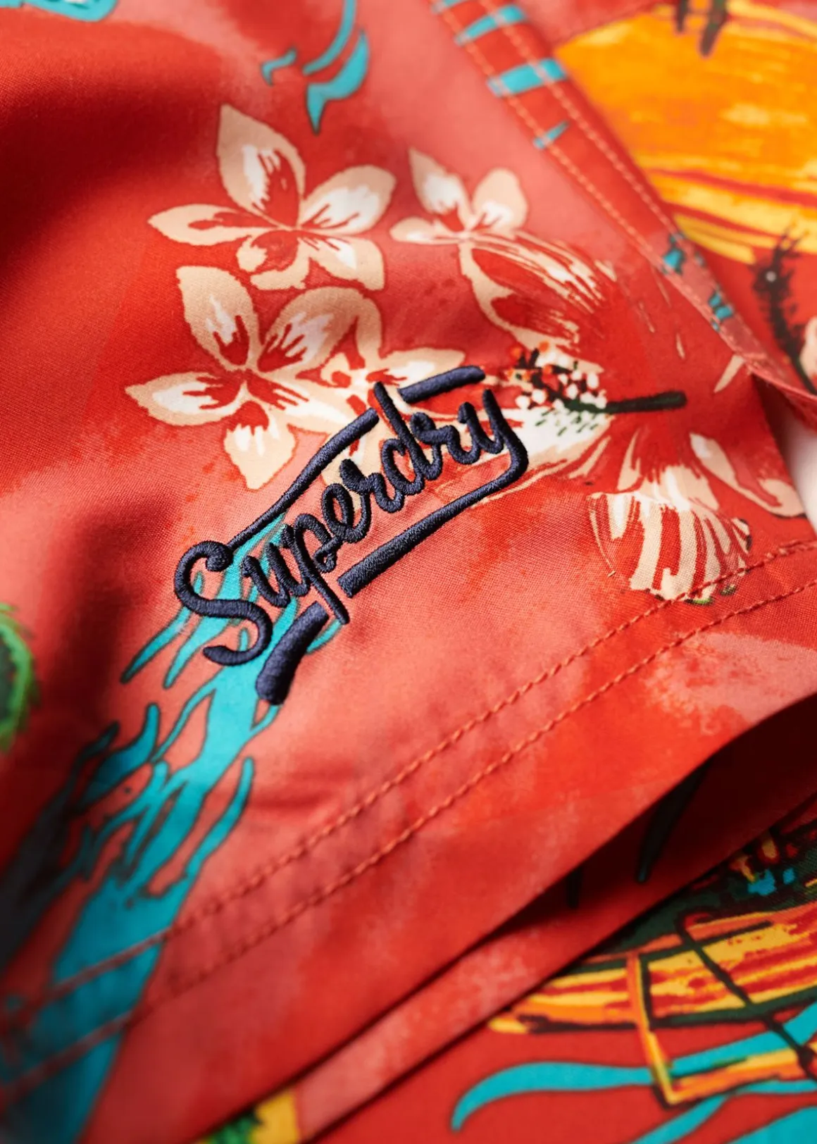 HAWAIIAN PRINT 17" SWIM SHORT