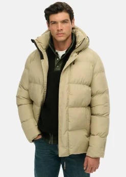 HOODED 5 BAFFLE SPORTS PUFFER