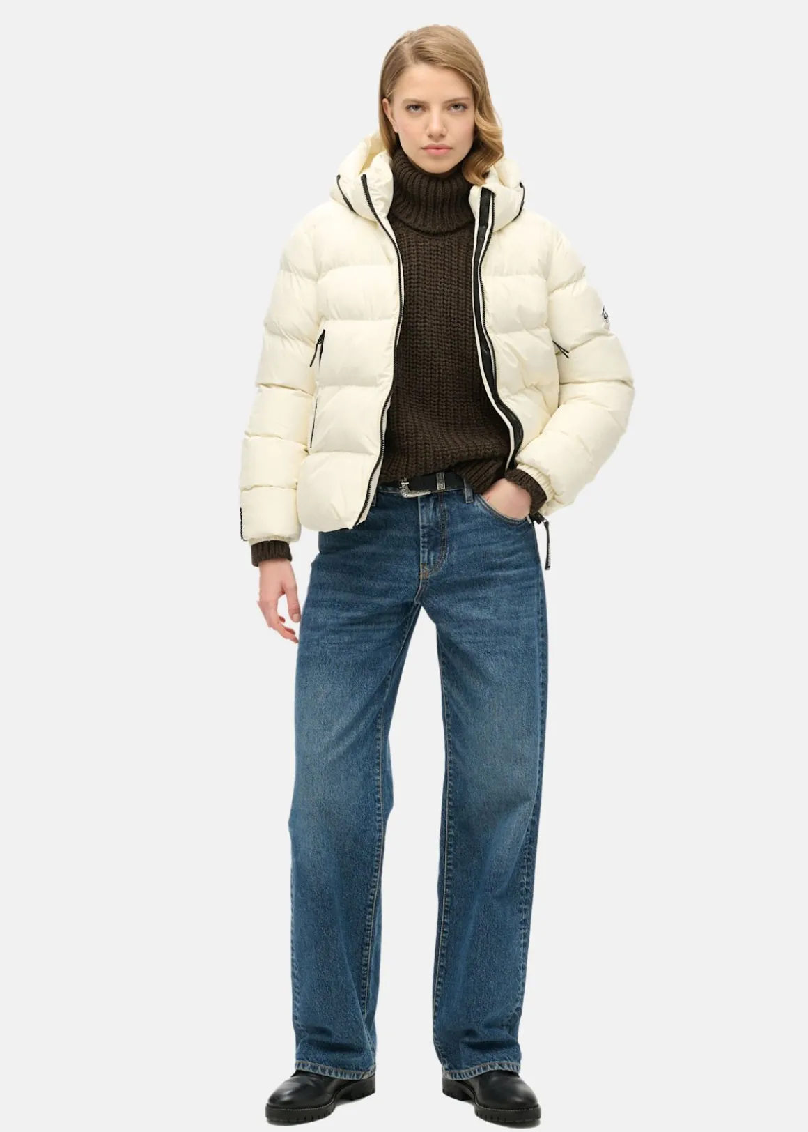 Hooded Sports Puffer Jacket