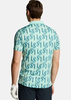 LS Monogram Printed Polo Shirt