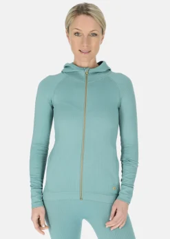 Ribbed Seamless Fullzip Hood W