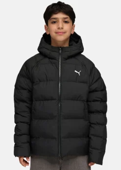 Synthetic Hooded Puffer Jacket